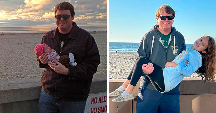 50 Times People Attempted To Recreate Their Photos From The Past And The Result Was Hilariously Wholesome (New Pics)