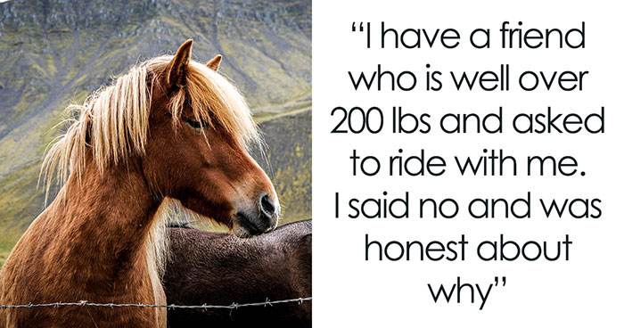 Horse Owner Doesn’t Let Her Overweight Friend Ride One Of The Animals, Gets Accused Of Body-Shaming Her