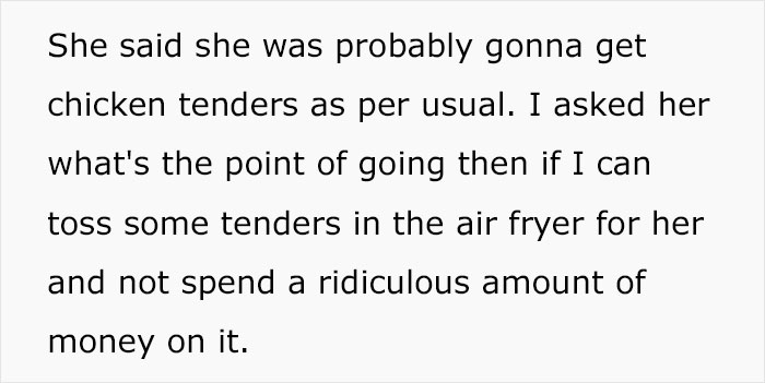 "Am I A Jerk For Refusing To Take My Girlfriend To Nice Places Because She Eats Like A Kid?" "Am I A Jerk For Refusing To Take My Girlfriend To Nice Places Because She Eats Like A Kid?"