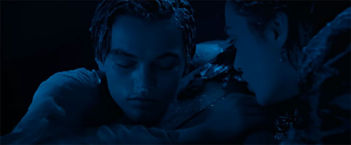 Jack dying in the ocean