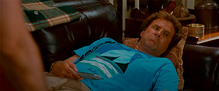 Brennan Huff lying on the bed 