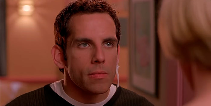 Ted with hair gel on his ear