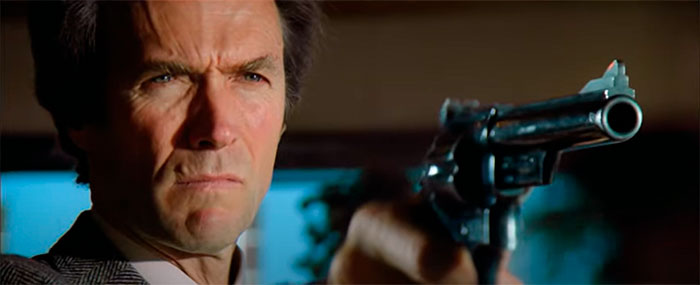 Harry Callahan with a gun