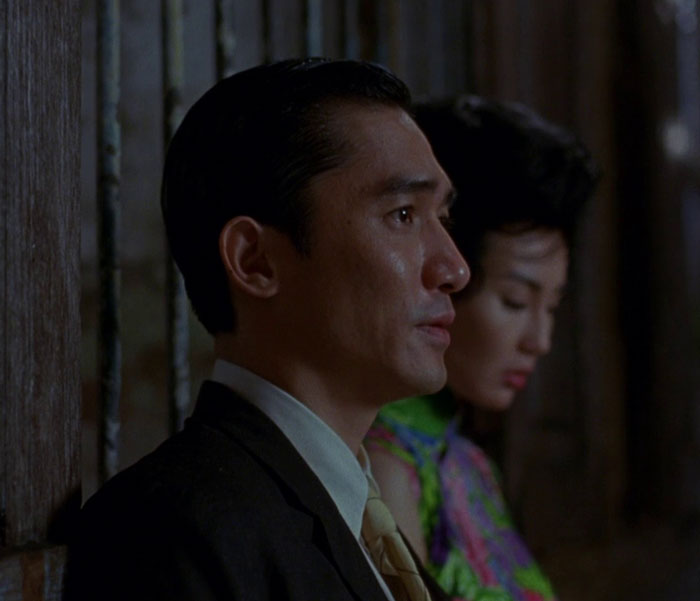 Chow Mo-wan wearing black suite 