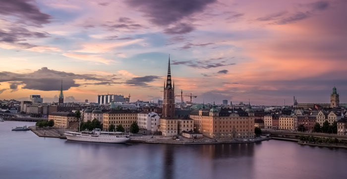 Buildings near Söderström river 