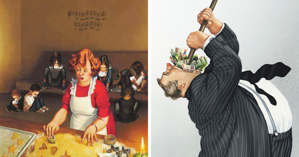 Lo que está mal con la sociedad actual captado en 28 nuevas y honestas ilustraciones de Gerhard Haderer