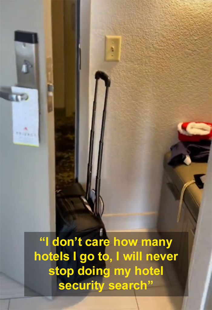 "I Will Never Stop Doing My Hotel Security Search": Woman Shows Her Security Routine To Teach Others "I Will Never Stop Doing My Hotel Security Search": Woman Shows Her Security Routine To Teach Others