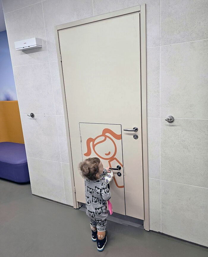 This Toilet Has A Separate Door For Children