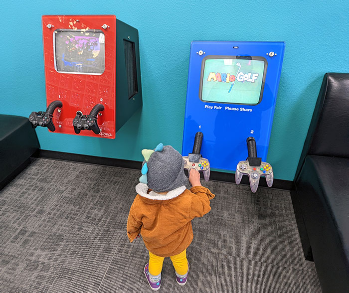 The Entertainment In The Waiting Room At My Son's New Dental Office