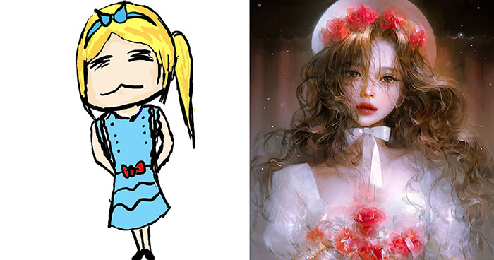 Twitter Artists Reveal Their First And Their Most Recent Artworks To Compare Their Art Improvement Over The Years (30 Pics)