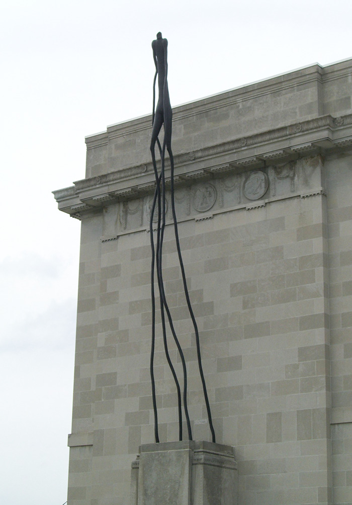Super Creepy Statue Outside Indianapolis Public Library