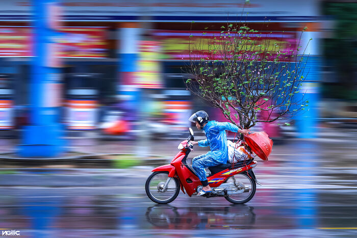 Panning Shot In Ha Noi. Vietnam