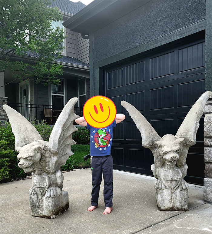 Just Got These Amazing Gargoyles Off Facebook Market Place! Super Excited