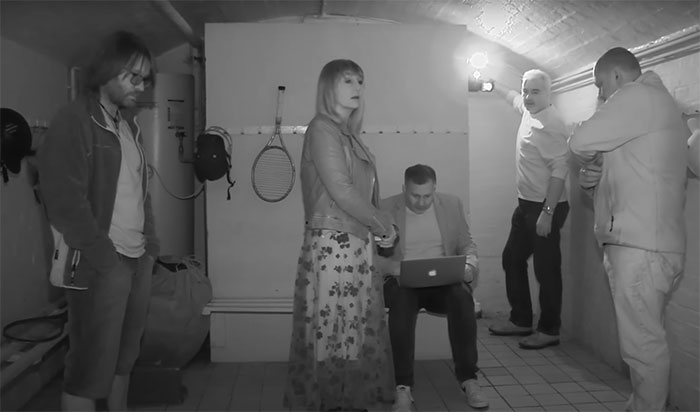 Person in the dark standing and looking for ghost in Most Haunted