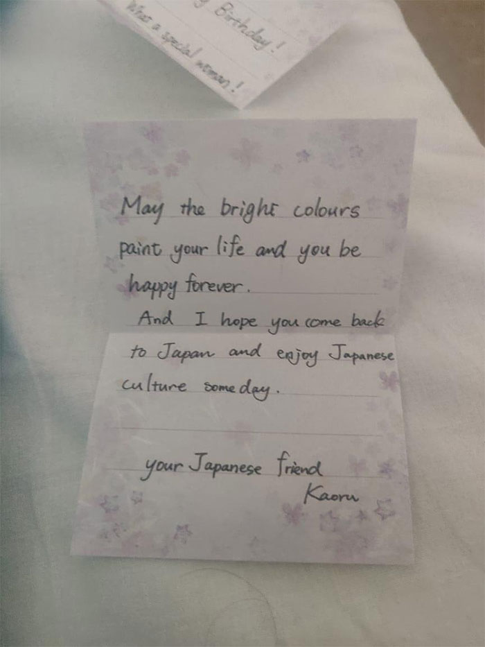 My Wife Was Visiting Me In Japan When She Suddenly Fell Ill On Her Birthday, When The Nurse Found Out That She Had To Celebrate Her Birthday Alone, She Gifted Her This!