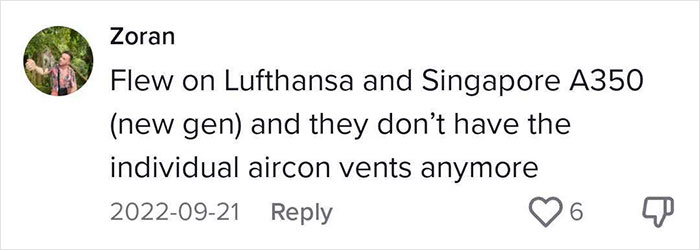 Plane Passenger Gets Tired Of Neighbors Invading Her Privacy By Reclining Their Seats, Starts Swiveling Air-Con Vents Right On Their Face