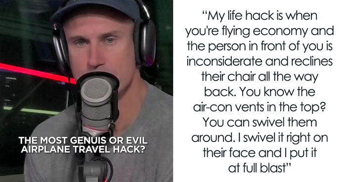 Plane Passenger Gets Tired Of Neighbors Invading Her Privacy By Reclining Their Seats, Starts Swiveling Air-Con Vents Right On Their Face
