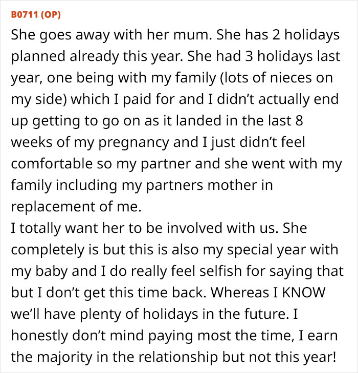 Woman Wonders If She's Wrong For Not Wanting To Take Husband's 8-Year-Old On Holiday While Taking Their Baby Son