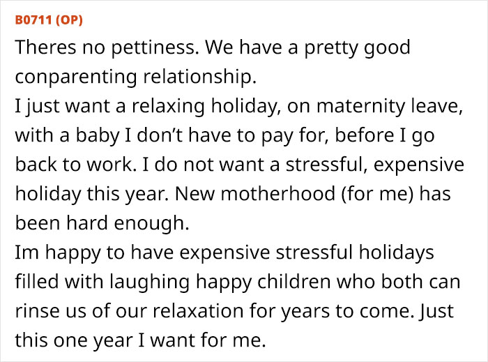 Woman Wonders If She's Wrong For Not Wanting To Take Husband's 8-Year-Old On Holiday While Taking Their Baby Son