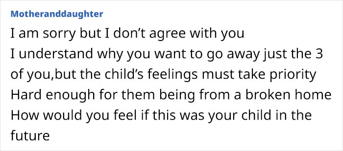 Woman Wonders If She's Wrong For Not Wanting To Take Husband's 8-Year-Old On Holiday While Taking Their Baby Son