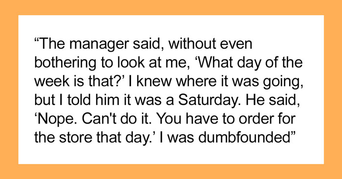 Grocery Store Manager Attempts To Introduce A ‘No Time Off On Weekends’ Policy, Worker Isn’t Happy With It At All And Quits