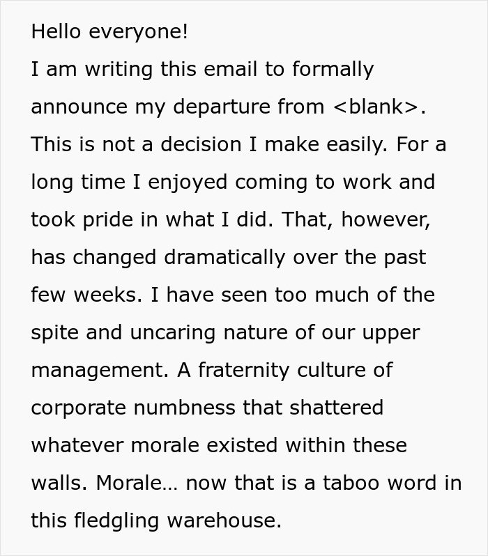 Employee Quits Their Job, Sends Out An Email That Others Call The &ldquo;Sacred Text&rdquo;