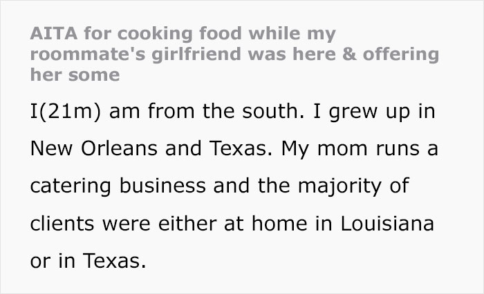Man Wonders If He&rsquo;s A Jerk For Offering Roommate And His GF Home-Cooked Food