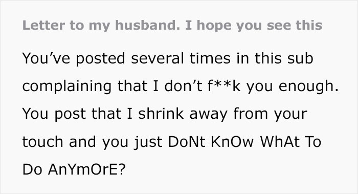 Woman Lists All The Reasons She Doesn't Want To Have Sex With Her Husband After She Catches Him Complaining, And Every Man Needs To Read This