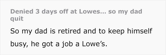 A Request For 3 Days Off Made 3 Months In Advance Is Denied, Father Immediately Quits His Job