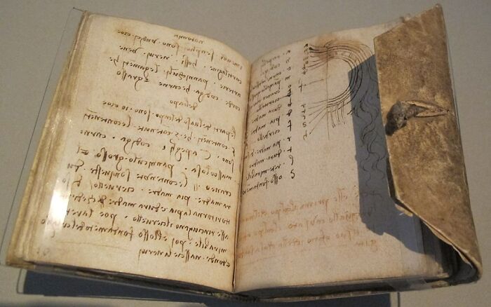 The Codex Of Leicester opened book 
