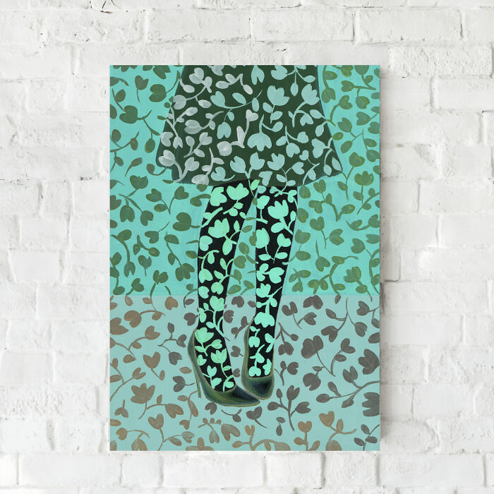 Neon Art Print Dress And Stockings