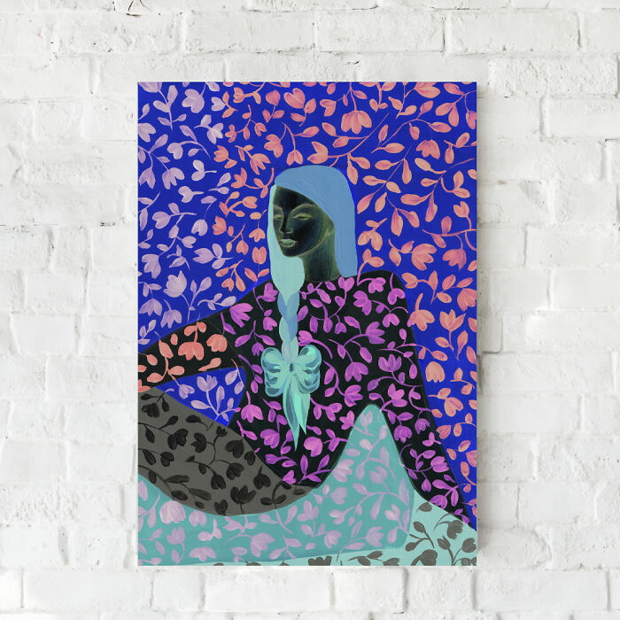 Neon Art Print Flower Carpet