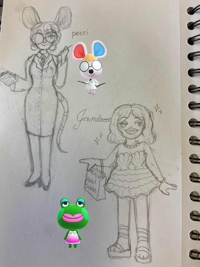 I Reimagined And Drew Animal-Crossing Characters As Humans (7 Pics)