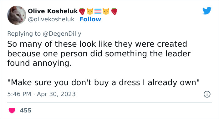 Local Cult Has 150 Rules For Their Members, The List Goes Viral On Twitter