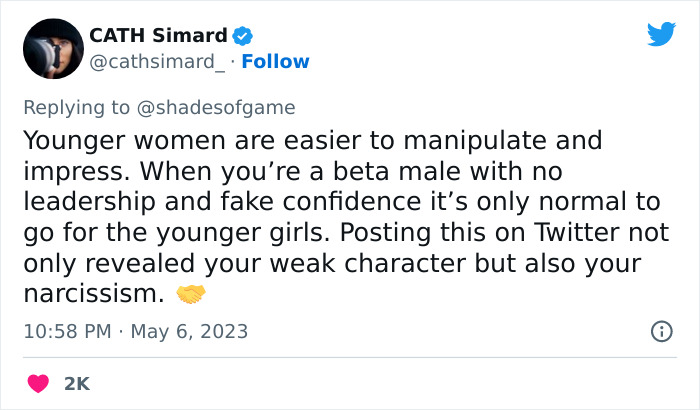“Too Much Mileage And Baggage When They’re Older”: 40-Year-Old’s Viral Tweet Urging People To Date Women Under 24 Backfires “Too Much Mileage And Baggage When They’re Older”: 40-Year-Old’s Viral Tweet Urging People To Date Women Under 24 Backfires