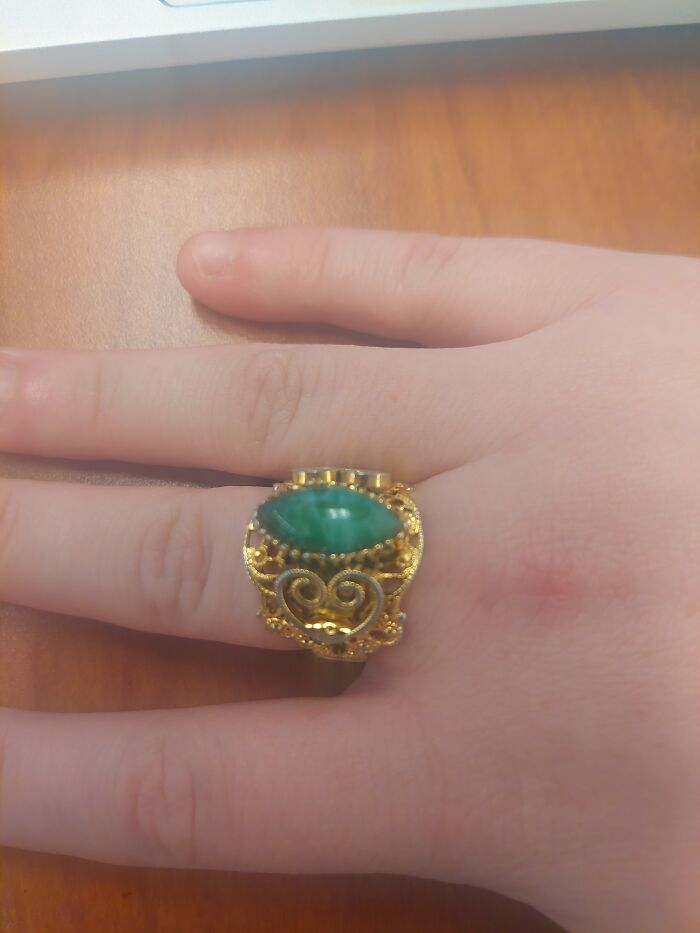 My Old Friend Gave This To Me, It's Adjustable And Unique. I Haven't Seen Any Other Ring Like It