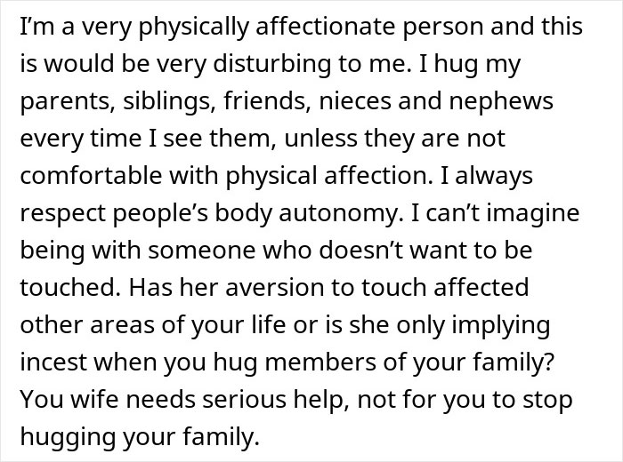 "Am I The Jerk For Hugging My Brother In Front Of My Wife, Despite Knowing That Makes My Wife Uncomfortable?"