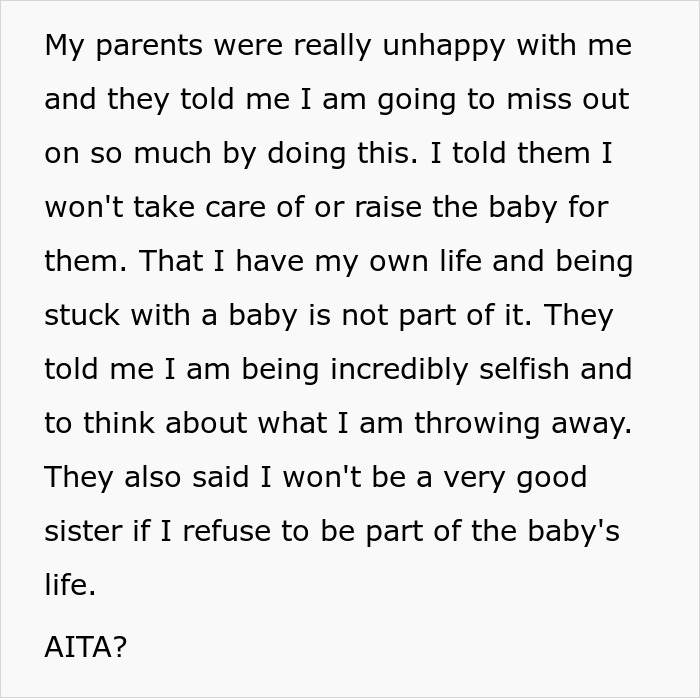 &ldquo;I Won&rsquo;t Take Care Of Or Raise The Baby For Them&rdquo;: Teen Refuses To Be Newborn&rsquo;s Free Babysitter After Parents Announce Unexpected Pregnancy