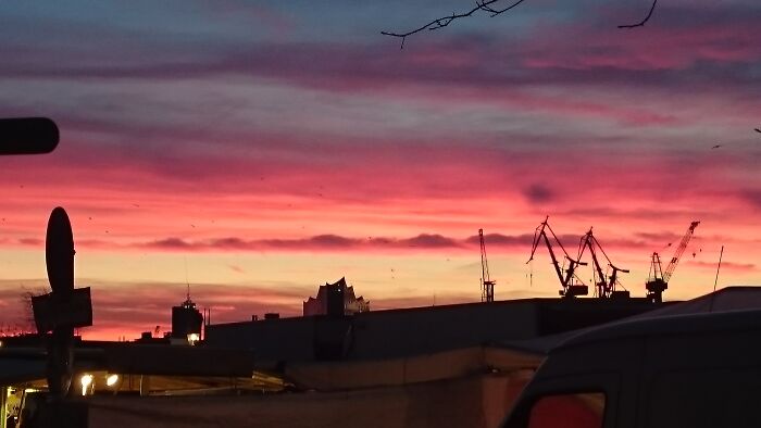 Sunrise In Hamburg/Germany