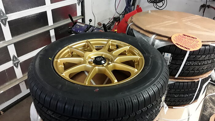 Brand New Wheels And Tires. I Was Getting Really Tired Of Putting Air In The Old Ones Every Time I Wanted To Use The Car