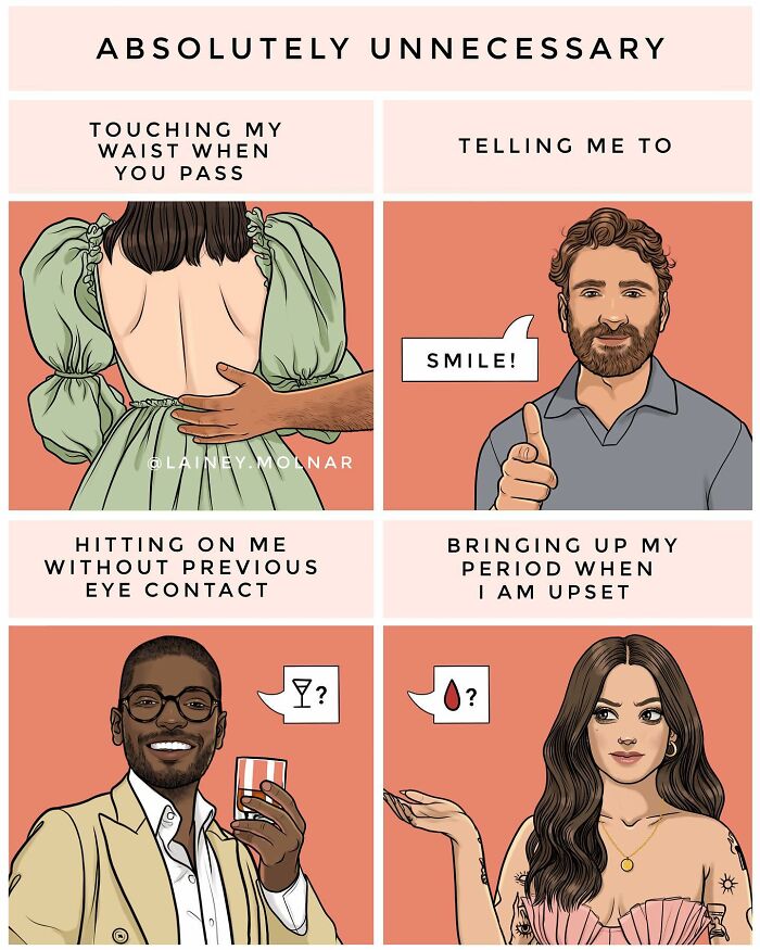 21 New Honestly Relatable Comics Revealing Societal Standards By Lainey Molnar