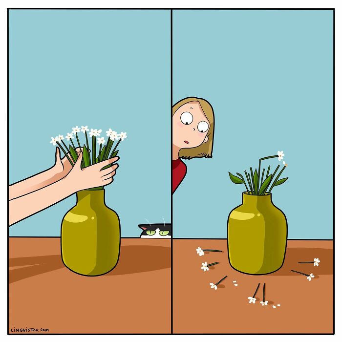 The Daily Realities Of Living With A Cat, Perfectly Captured By This Artist (40 New Pics)