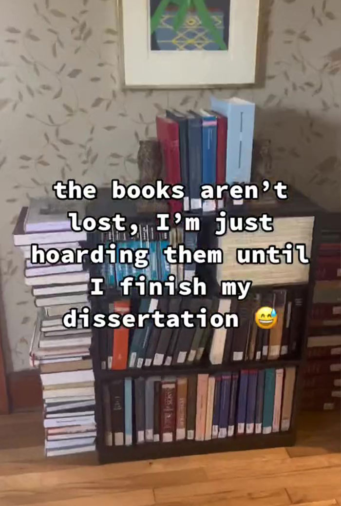 College Student Is Horrified To Receive A Letter From Library Informing Her That She Has A $12K Debt For The 119 Books She Borrowed For Her Dissertation