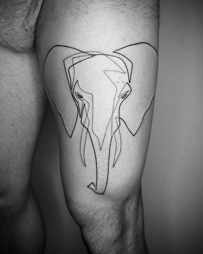 One Continuous Line Tattoos By Iranian-German Artist Mo Ganji