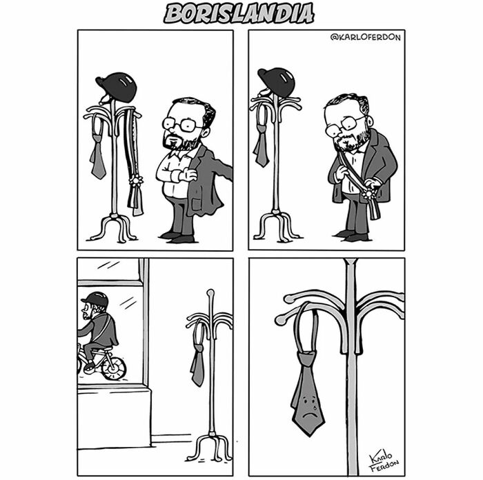 This Artist Continues To Make Humorous Comics Without Using A Single Word, And Here Are His 30 Newest Ones