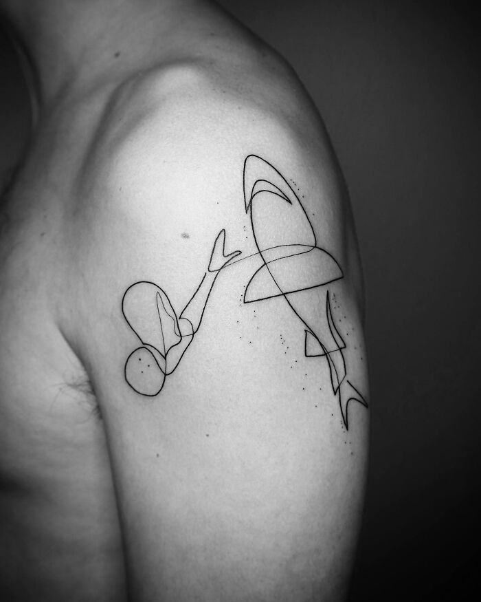 One Continuous Line Tattoos By Iranian-German Artist Mo Ganji