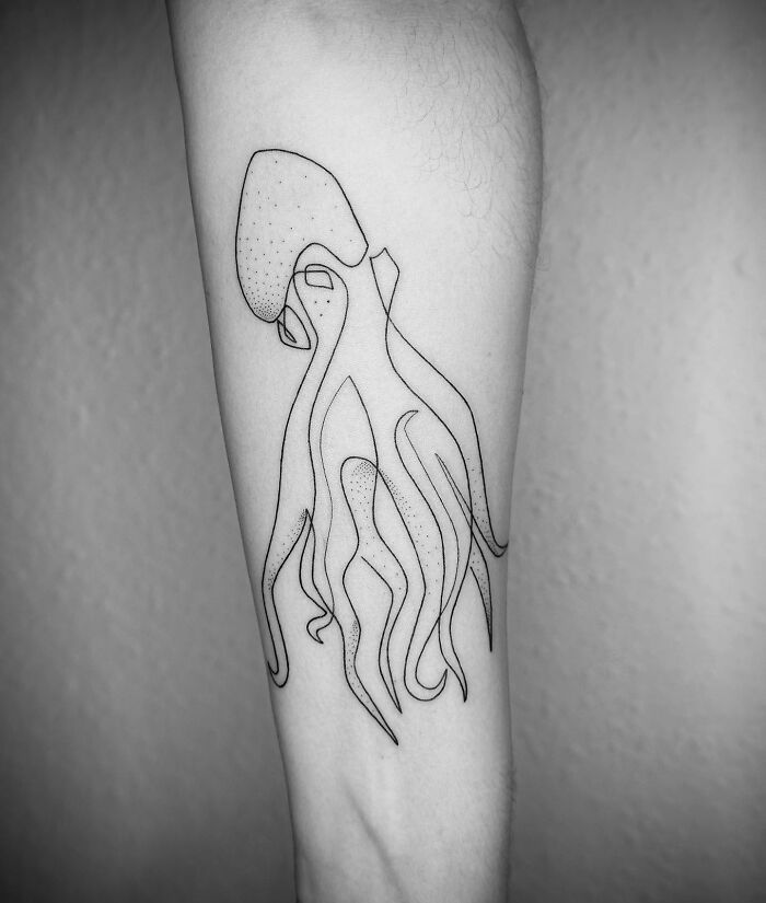 One Continuous Line Tattoos By Iranian-German Artist Mo Ganji