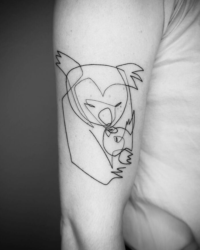 One Continuous Line Tattoos By Iranian-German Artist Mo Ganji
