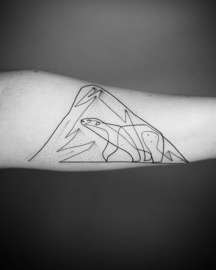 One Continuous Line Tattoos By Iranian-German Artist Mo Ganji