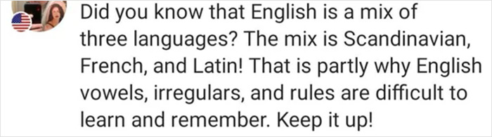 Scandinavian + French + Latin = English